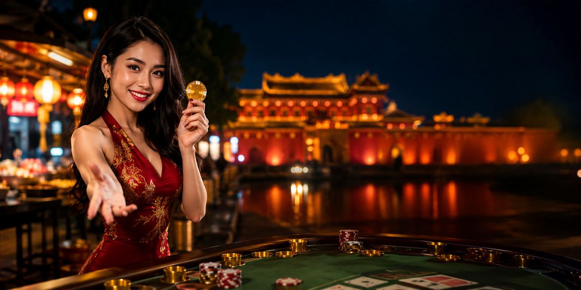 Người dùng Huế trải nghiệm Baccarat trực tuyến qua điện thoại tại chợ đêm
