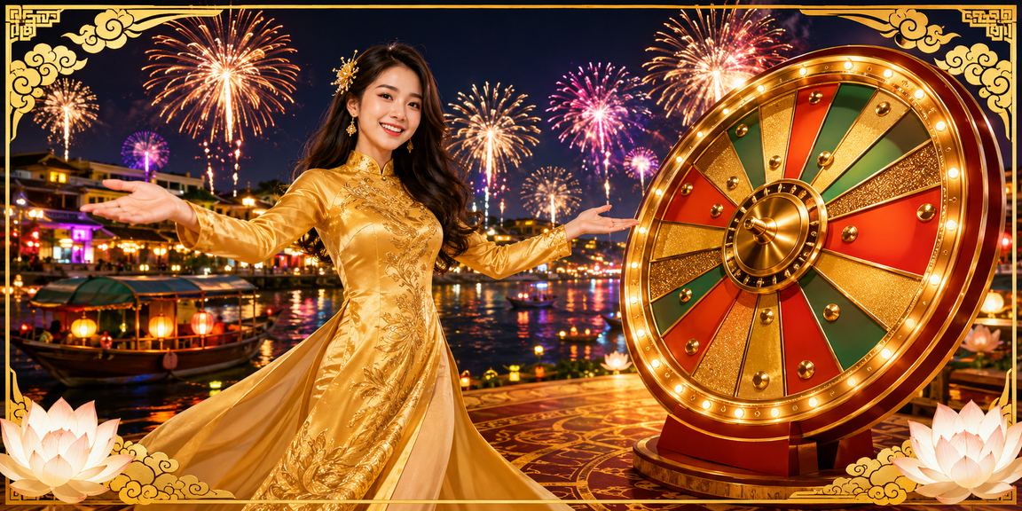 Người phụ nữ mặc áo dài bên bàn roulette tại vùng Mekong, gợi lên phong cách casino trực tuyến Việt Nam